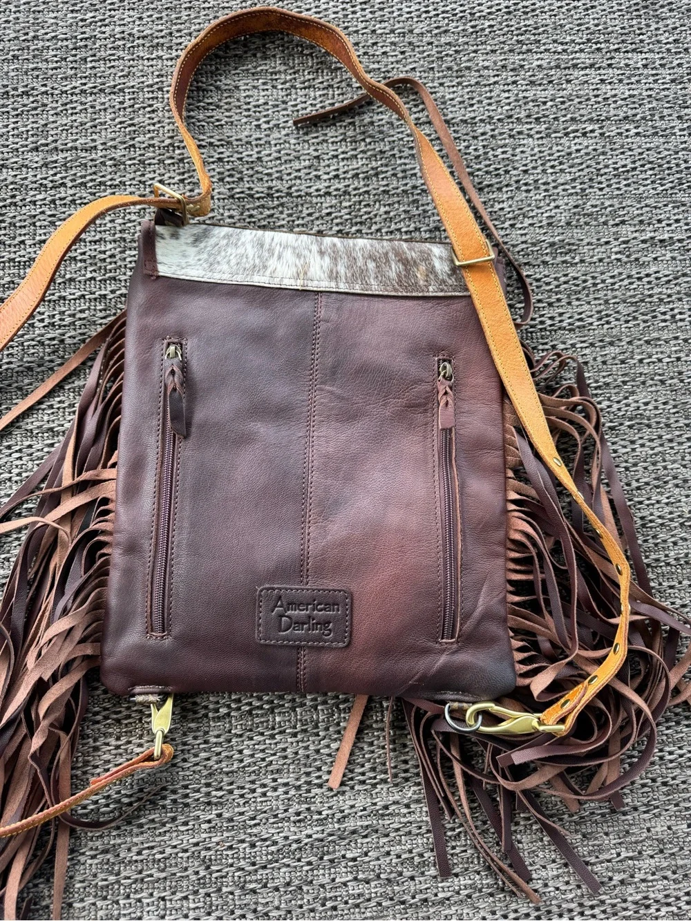 Louis Vuitton Monogram Fringe Crossbody Bag in Brown Used once - see pictures